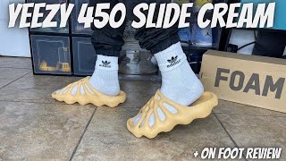 Adidas Yeezy 450 Slide Cream Review + On Foot Review & Sizing Tips