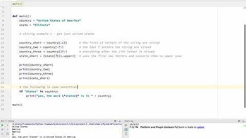 Pycharm: slicing strings