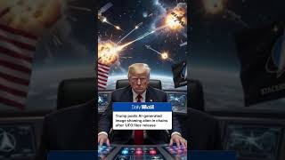 Trump posts AI-generated image of himself walking with alien