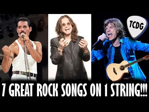 7-great-rock-songs-on-1-string-for-acoustic-&-electric-guitar!-beginners-lesson-tcdg