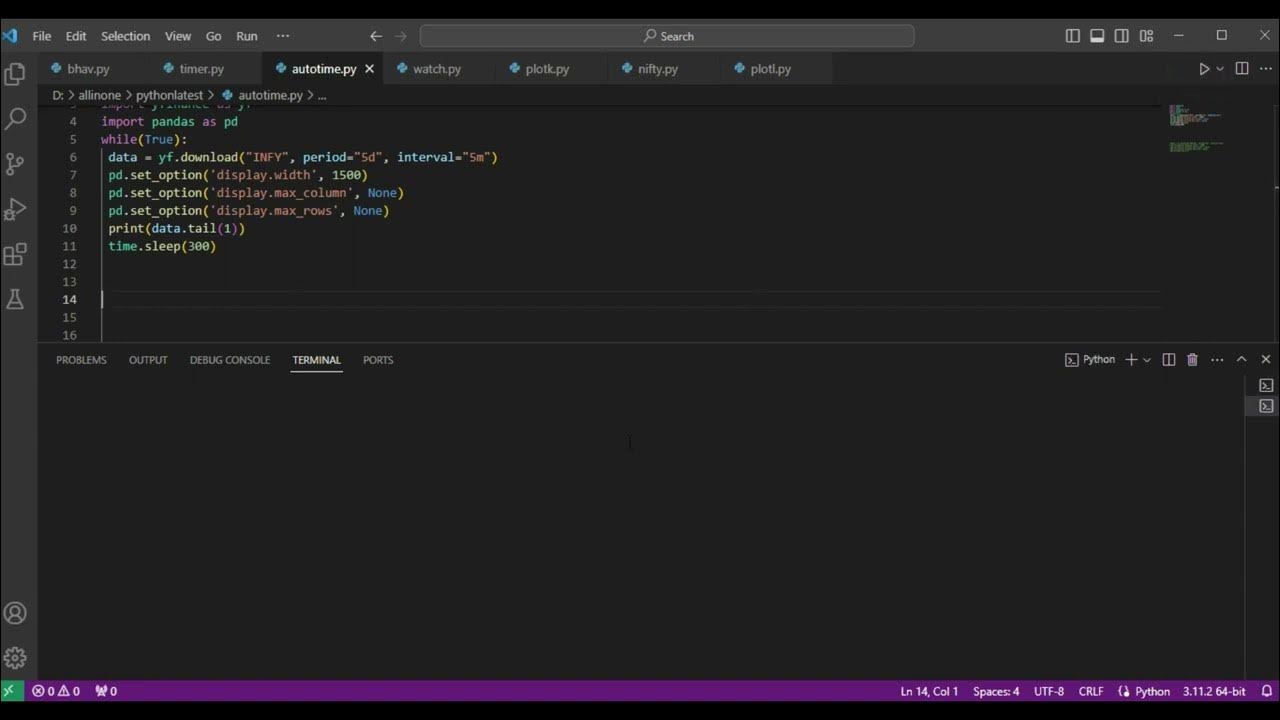 Python coding for auto execution with timer and ADR, IDR and GDR. - YouTube