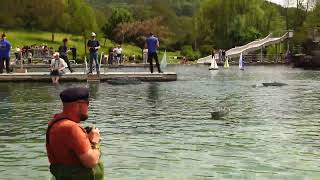 RC-Modellboote auf dem Modellschiff-Sonntag im Naturerlebnisbad Schöllkrippen am 07.05.2023