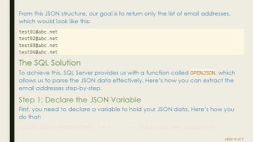 Extracting email addresses from JSON in SQL Server