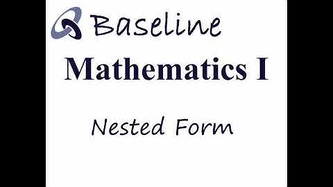 myBaseline Algebra Nested Form