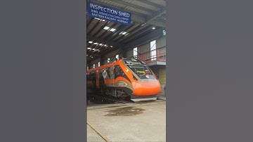 Vande Bharat Express in shed#vandebharatexpres #railway #indianrailways
