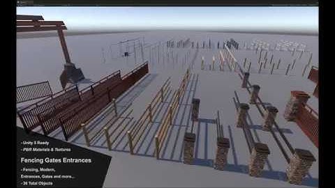 Fencing Gates Entrances Unity Asset Store Demo