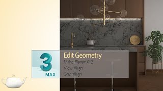 3ds Max Edit Geometry 3. - Make Planar - XYZ - View Align - Grid Align