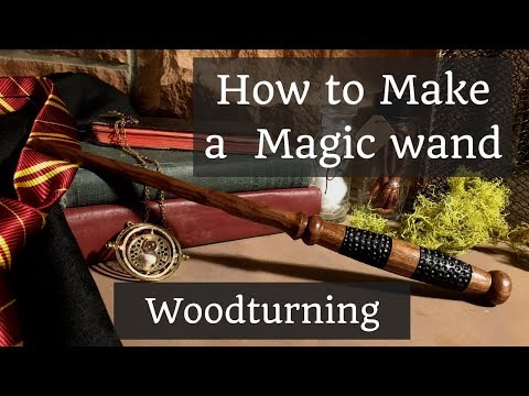 how to make a magic wand/ woodturning