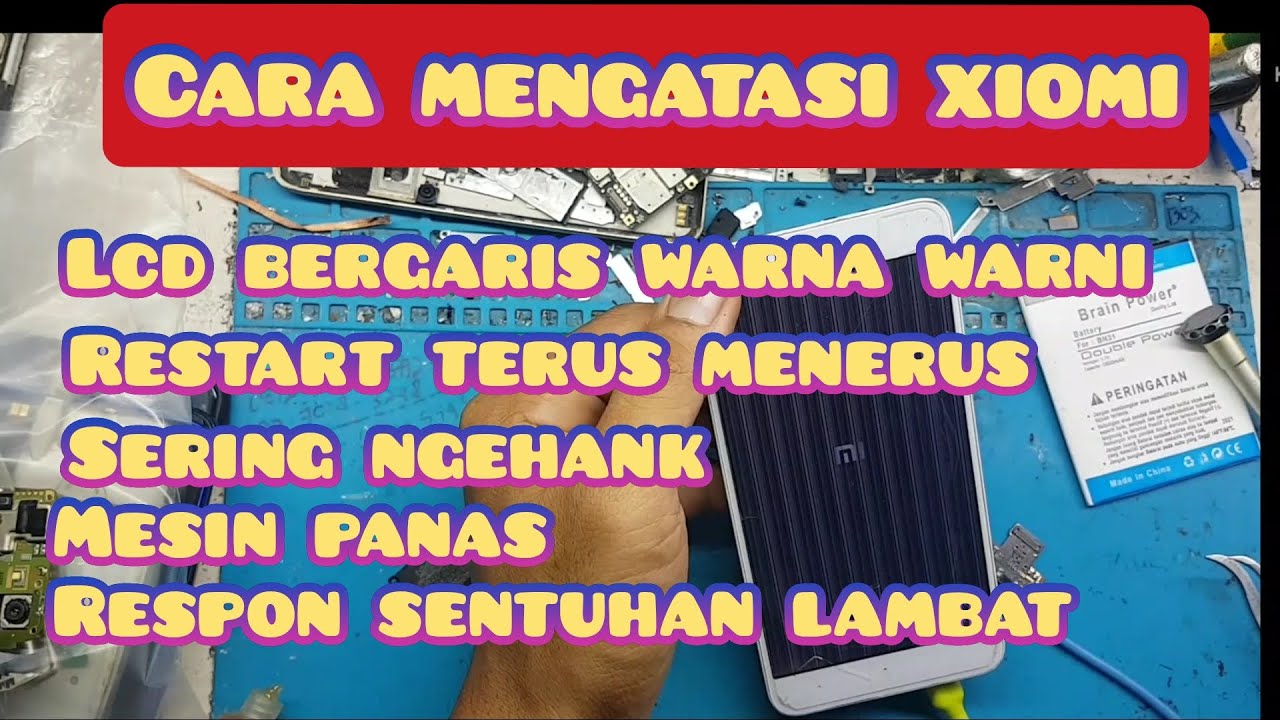 CARA PERBAIKI REDMI NOTE 5A LCD BERGARIS WARNA WARNI. dan sering
