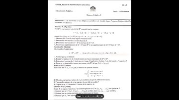 examen algebre 2 math info 2022 usthb