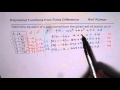 Steps to find Polynomial equation from data using Finite difference