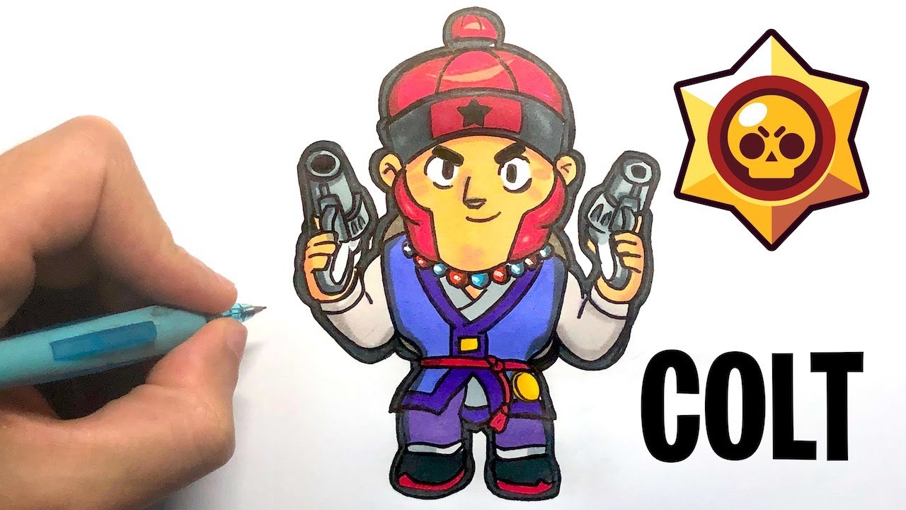 Como Desenhar Colt Brawl Stars Youtube - como desenhar colt brawl stars