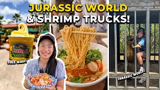 Trying Oahu's Popular SHRIMP FOOD TRUCK, JURASSIC WORLD ATV RIDE& Dole Planation: Hawaii Travel Vlog