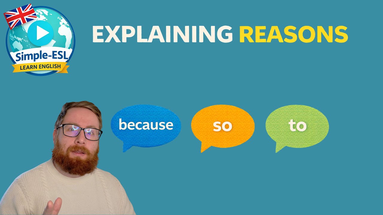 Объяснение причин на английском языке 💬 С использованием Because, So и To