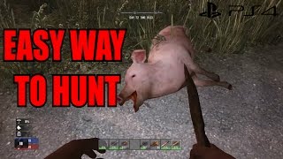 7 Days to Die PS4 How to Hunt Deer and Pigs Easy - 7 Days to Die PS4 Tips Gameplay