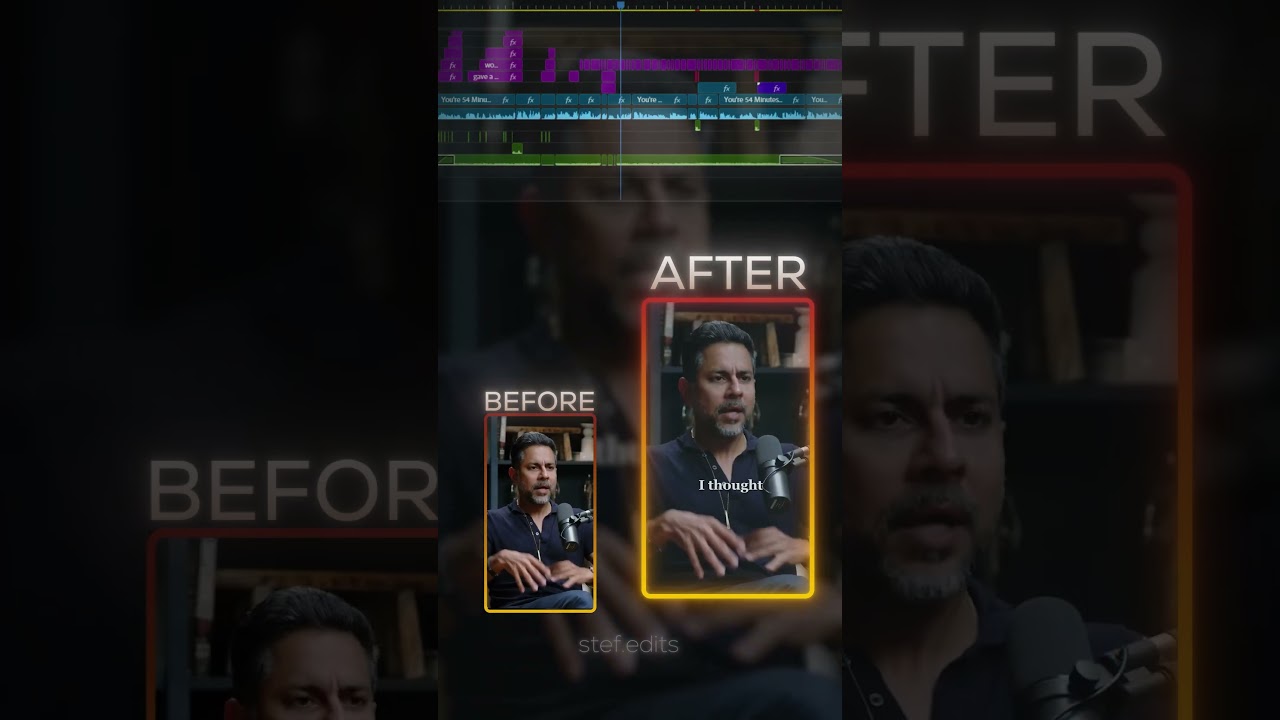 Turning a Simple Podcast Moment into a Viral Short #podcastediting #beforeafter #videoeditor