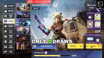 5 Free Draws on Each Meom Strongbox COD MOBILE | M4 - Hip Hop Douhua CODM