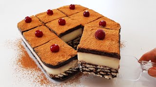 No-Bake Chocolate Biscuit Cake Recipe| No cream, No egg