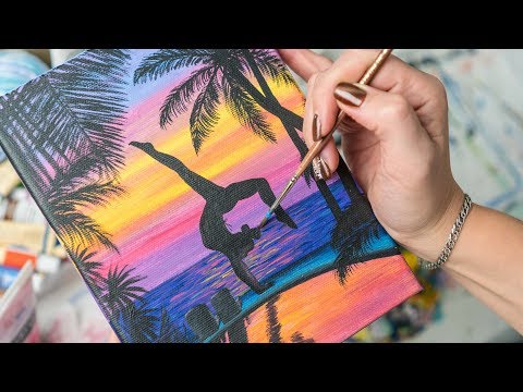 A Meditating Yoga Chakra Painting for Beginners / Step by Step