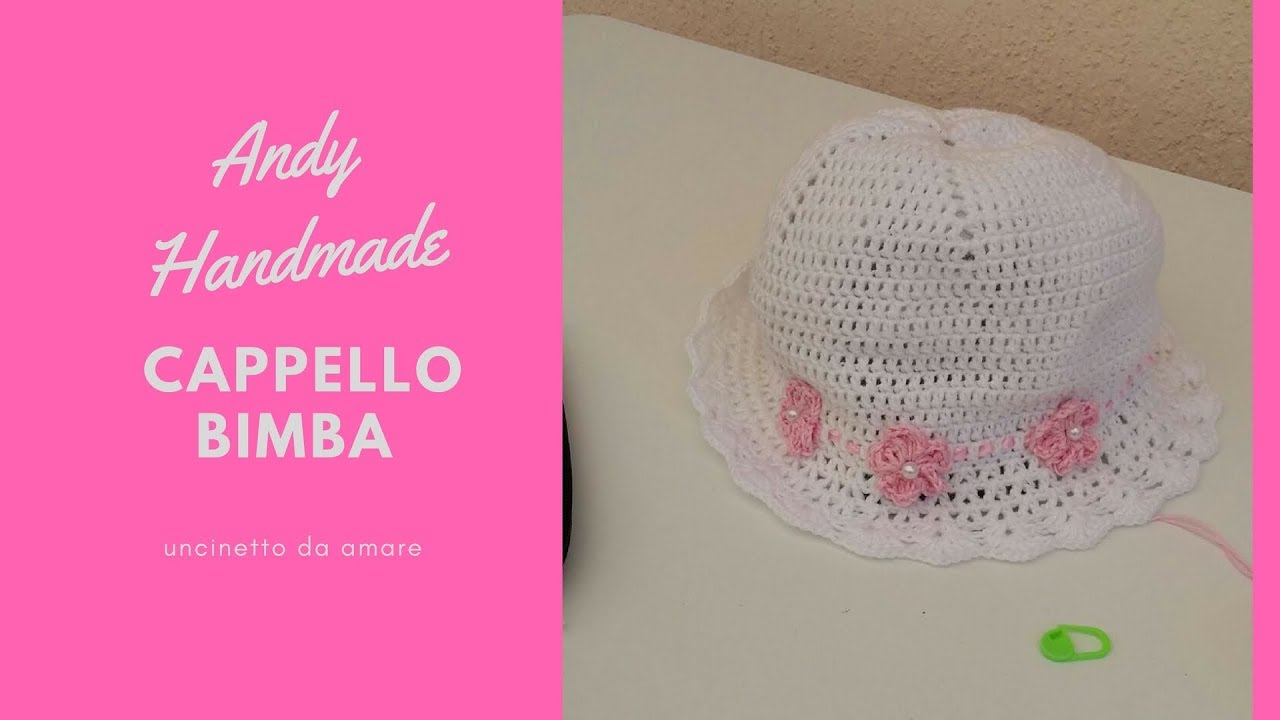 Cappello per Bimba Bambina Bianco di Cotone Primavera Berretti e Cappellini Cappello per Bimba Bambina Bianco di Cotone Primavera Berretti e Cappellini
