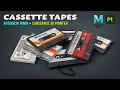 Cassette tapes  autodesk maya  substance 3d painter