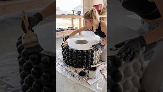 Egg cartons   cement = INSANE planter 🤯🖤