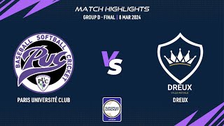 Group D, Final - PUC vs DRX | Highlights | European Cricket League 2024 | 8 March 2024 | ECL24.056