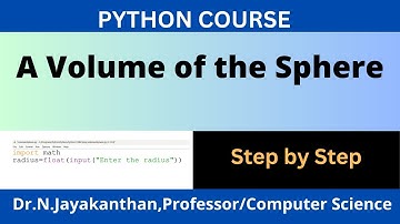 Python Program to Calculate the Volume of the Sphere