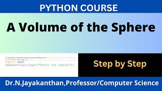 Python Program to Calculate the Volume of the Sphere
