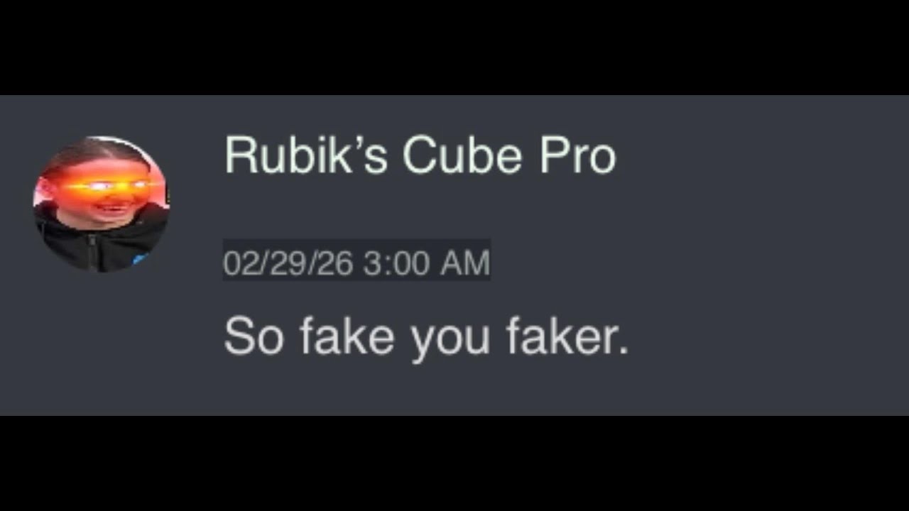 POV: You Fake A Rubik's Cube Solve