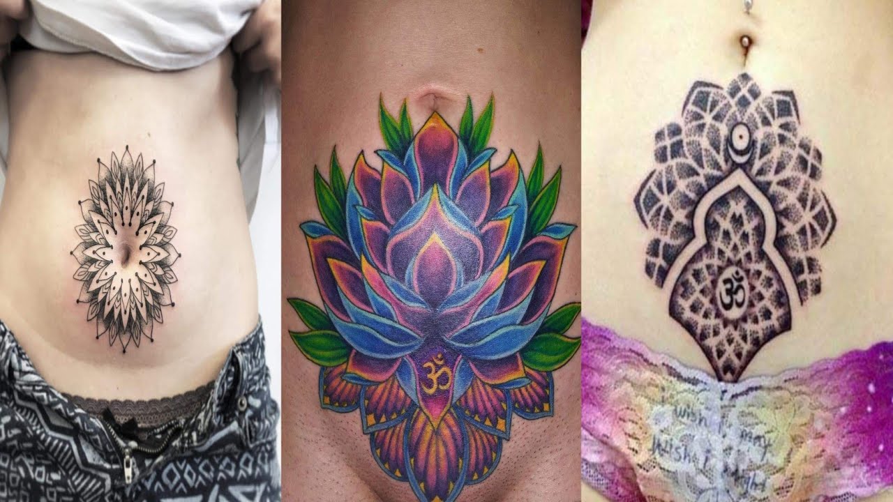 Butterfly Flower Girls Temporary Tattoo Black Design Waist Fake Tattoo  Sticker Leg Belly Waterproof For Women