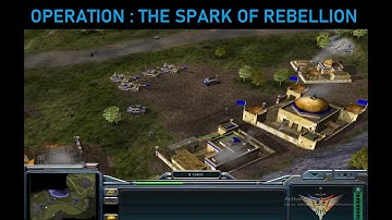 Command & Conquer - Generals Game-play (CUSTOM MISSION - USA : Operation : The Spark Of Rebellion)