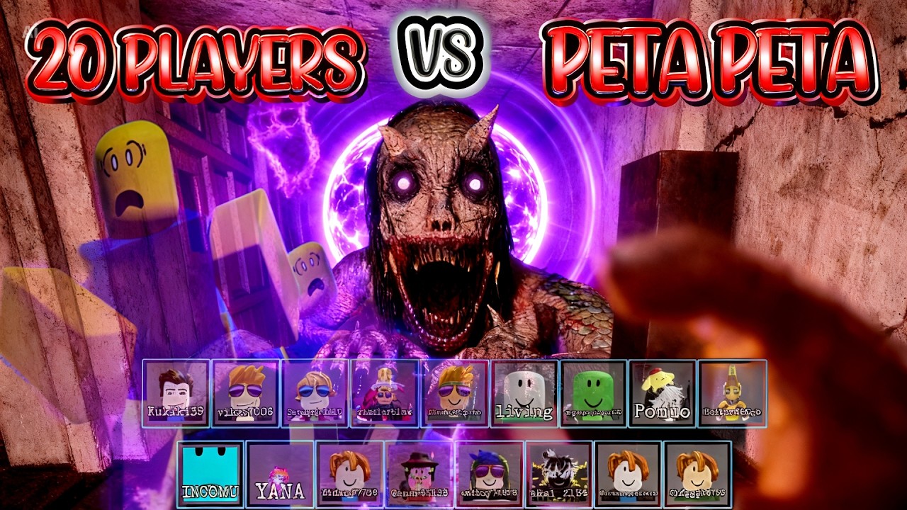 PvP】20 PLAYERS vs PETAPETA… Who Wins? PETAPETA: School of