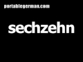 German word for sixteen is sechzehn