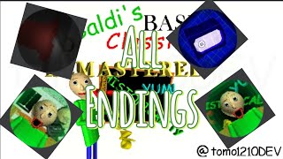 All Secret Endings | Baldi's Basics Classic RP Remastered