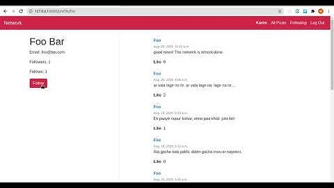 Network-cs50Web: A twitter-like social network.