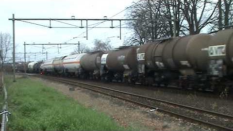 Mixed Freight Train DB Schenker Rail at Horst-Sevenum,The Netherlands,Dec 2,2009