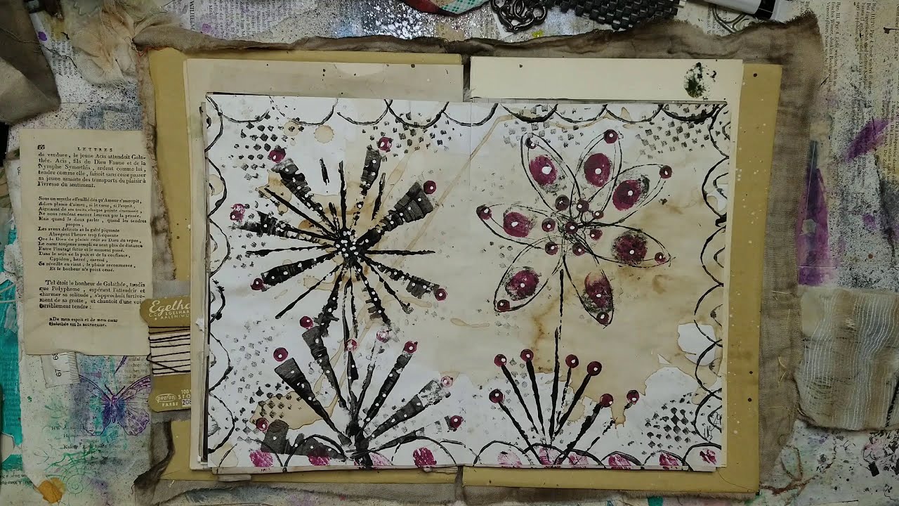 Back to the roots 📁✉️🗓🧾🗞 Cover + Seiten  gestalten mit Klorolle #junkmithouseofchaosart  EP3