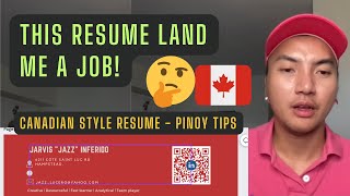 CANADIAN-STYLE RESUME | PINOY TIPS | BUHAY CANADA