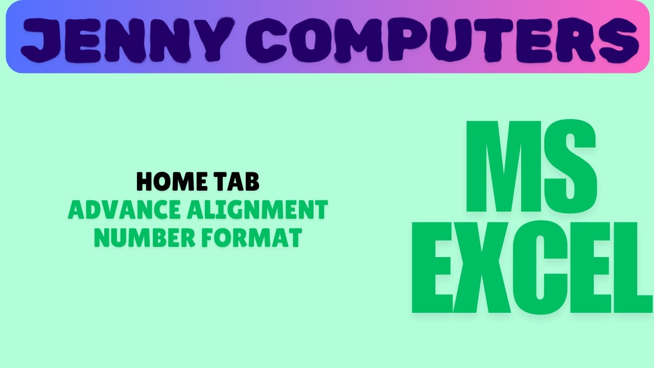 MS Excel Class 2 Alignment Number Format YouTube Ms excel class 2 alignment number format youtube