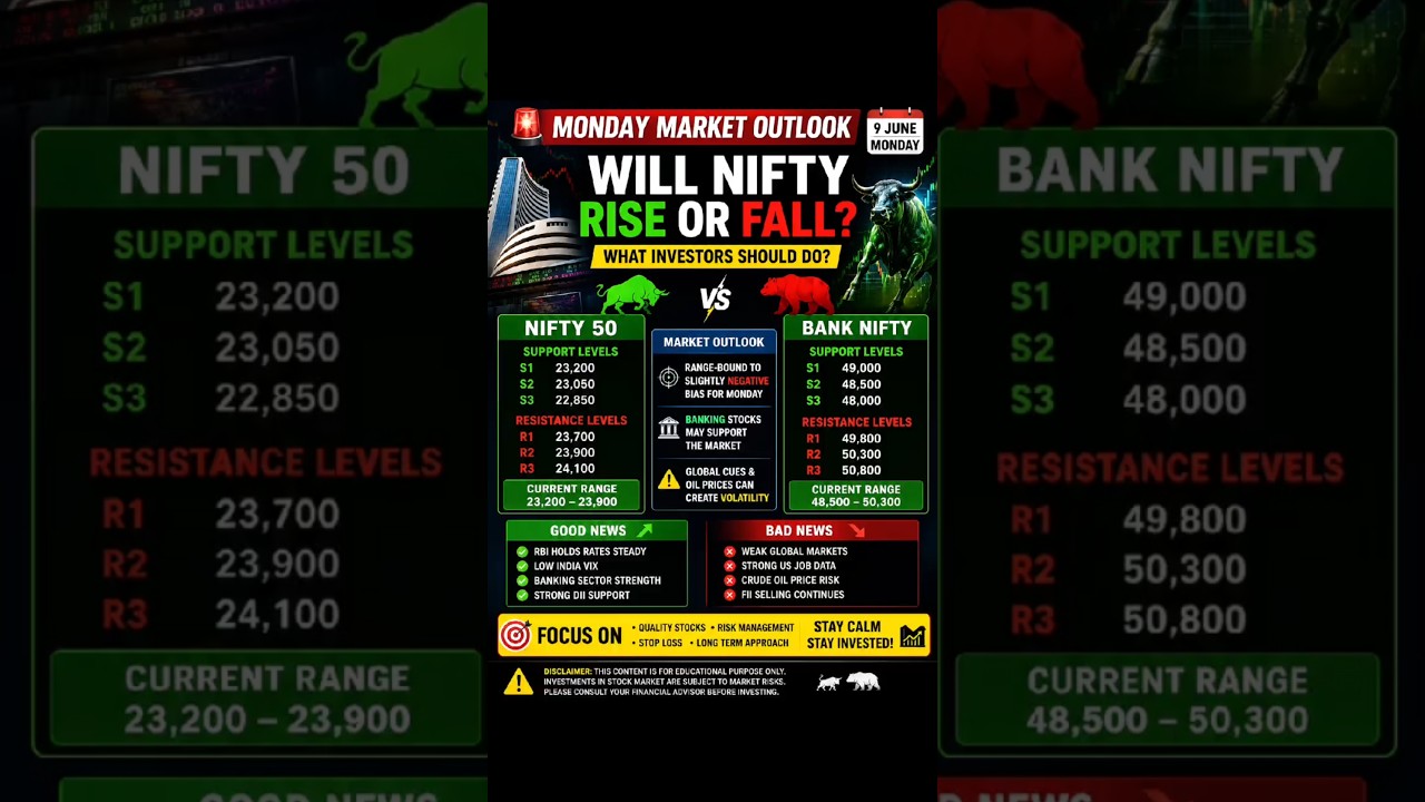 🚨 NIFTY 50 Tomorrow: Market Crash or Rally? | Support & Resistance | Stock Market News