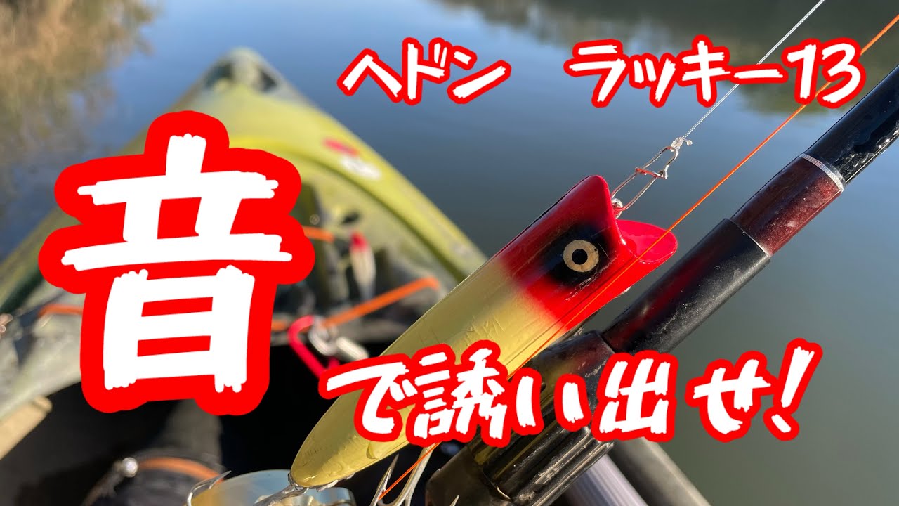 #トップウォーター #カヤックフィッシング#bassfishing #小貝川バス釣り#fishing #ヘドン#ラッキー13