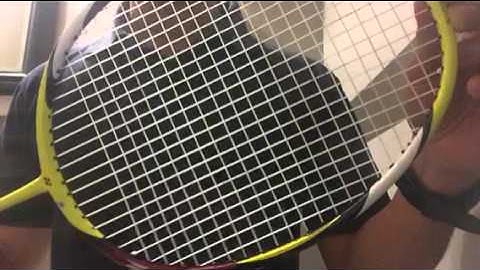 Yonex Arcsaber Z slash stringing sound check.