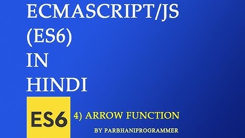 Arrow function in ECMAScript ParbhaniProgrammer [Hindi]