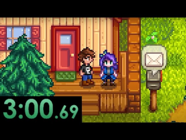 Marriage in 01:23:31.670 by 2 players - Stardew Valley - Speedrun