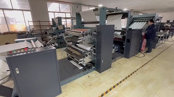 HIGH SPEED 200M/MIN FLEXO PRINTING MACHINE DOUBLE SIDES 2+2 ROLL TO SHEET FOR EXERCISE BOOKS PRINT