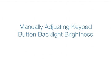 Manually Adjusting an Insteon Keypad Button Backlight Brightness