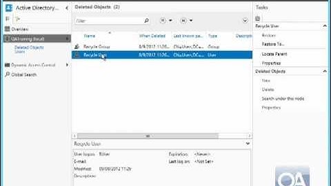 Windows Server 2012 Active Directory Recycle Bin