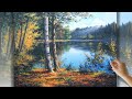 How to paint autumn. Аrtist Maria Yushkevich | Пишем осенний пейзаж акрилом