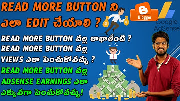 How To Edit Read More Button In Blogger In Telugu | Add Read More Button In Blog Post In Telugu#Tech
